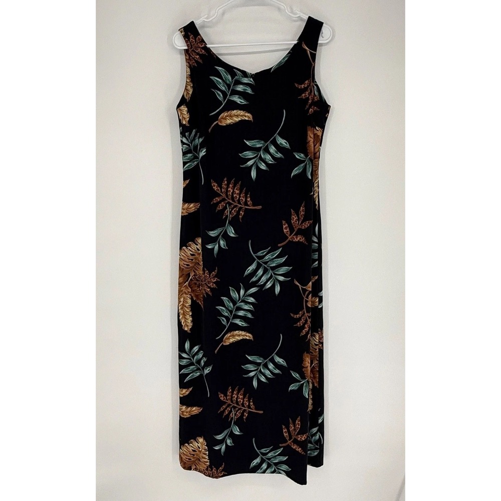 Vintage Y2K Studio I Dress Womens Size 8 Black Leaves Whimsy Dark Romantic Boho‎